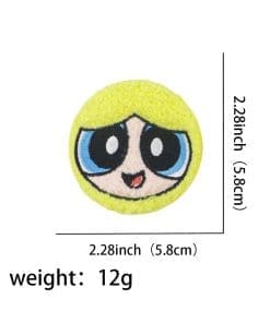 Alternative view of Powerpuff Girls 'Bubbles' Embroidered Tinplate Pin