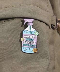 Alternative view of Anxiety Spray 'Anxiety Repellent' Enamel Pin