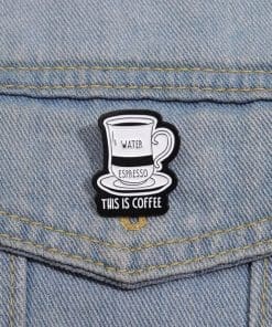 Alternative view of This Is Coffee 'Set of 2 Types of Coffee' Enamel Pin