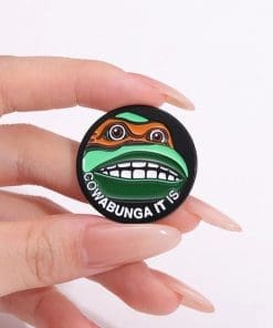 Alternative view of Teenage Mutant Ninja Turtles ‘Michelangelo | Round Cowabunga It is’ Enamel Pin