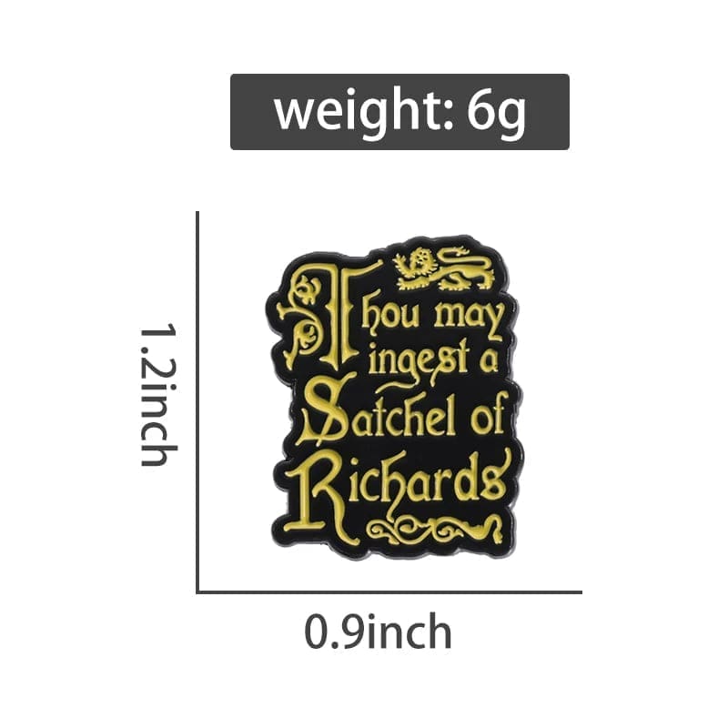 Magical Witchcraft 'Thou May Ingest a Satchel of Richards' Enamel Pin - Image 4