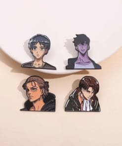 Alternative view of Attack on Titan 'Tired Levi' Enamel Pin