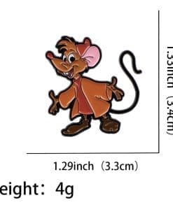 Alternative view of Cinderella ‘Jaq Surprise’ Enamel Pin
