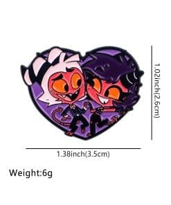 Alternative view of Helluva Boss 'Millie and Moxie Chibi' Enamel Pin