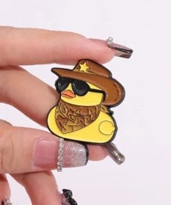 Alternative view of Rubber Duck 'Cowboy Swag' Enamel Pin