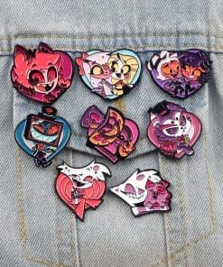 Alternative view of Hazbin Hotel ‘Angel Dust Chibi’ Enamel Pin