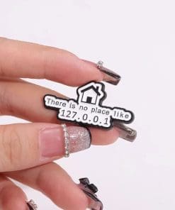 Alternative view of Home Address ID 'There Is No Place Like 127.0.0.1' Enamel Pin