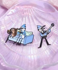 Alternative view of Regular Show 'Mordecai Guitarist' Enamel Pin