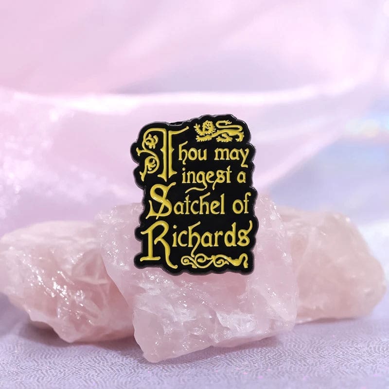 Magical Witchcraft 'Thou May Ingest a Satchel of Richards' Enamel Pin - Image 3