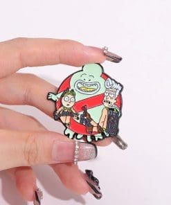 Alternative view of Rick and Morty 'Ghostbusters Meme' Enamel Pin