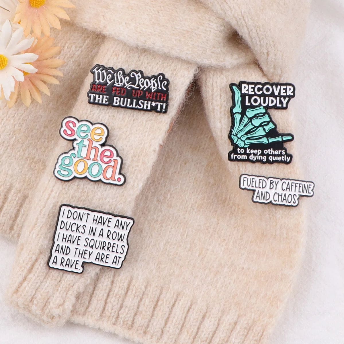 We the People are Fed Up with the Bullsht Enamel Pin - Image 2
