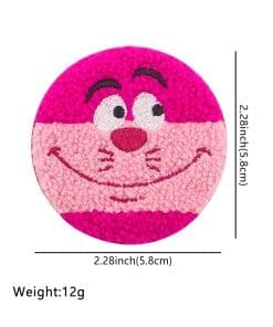 Alice in Wonderland ‘Cheshire Cat’ Embroidered Tinplate Pin - Image 3