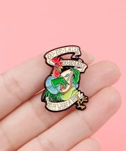 Alternative view of Robin Hood Legend 'Alan-A-Dale Rooster | OO-De-Lally Golly What A Day' Enamel Pin