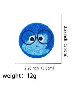 Alternative view of Inside Out ‘Sadness’ Embroidered Tinplate Pin