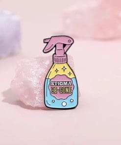 Alternative view of Anxiety Spray 'Stigma Be-Gone' Enamel Pin