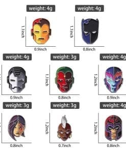 X-Men ‘Set of 8 Heroes Head’ Enamel Pin - Image 5