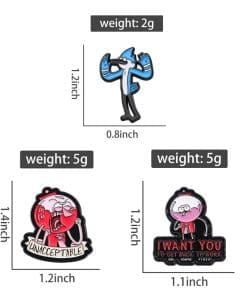 Alternative view of Regular Show 'Set of 3 Lazy Friends' Enamel Pin
