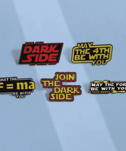 Alternative view of Science Fiction Meme 'May the Dark Side Be With You' Enamel Pin