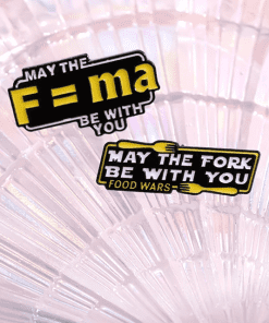 Alternative view of Science Fiction Meme 'May the F Be With You' Enamel Pin