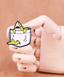 Alternative view of Pocket Shark Enamel Pin