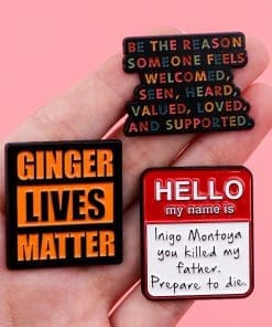 Alternative view of Awareness 'Ginger Lives Matter' Enamel Pin