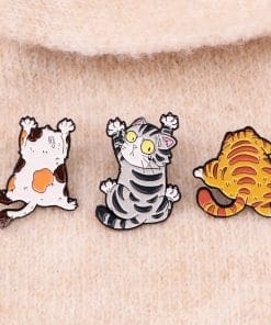 Alternative view of Lazy Little Bengal Cat Enamel Pin