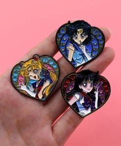 Alternative view of Sailor Moon 'Sailor Mars Heart' Enamel Pin