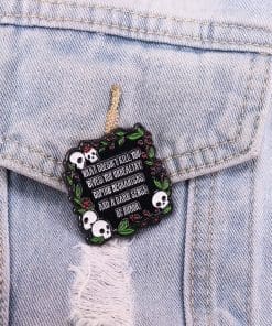 Alternative view of Skeleton Quote 'What 'Doesn't Kill You Gives You Unhealthy Coping Mechanism' Enamel Pin