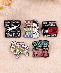 Alternative view of Mantis 'Girl Dinner' Enamel Pin