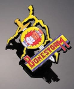 Alternative view of The Simpsons 'Bonestorms Game Logo' Enamel Pin