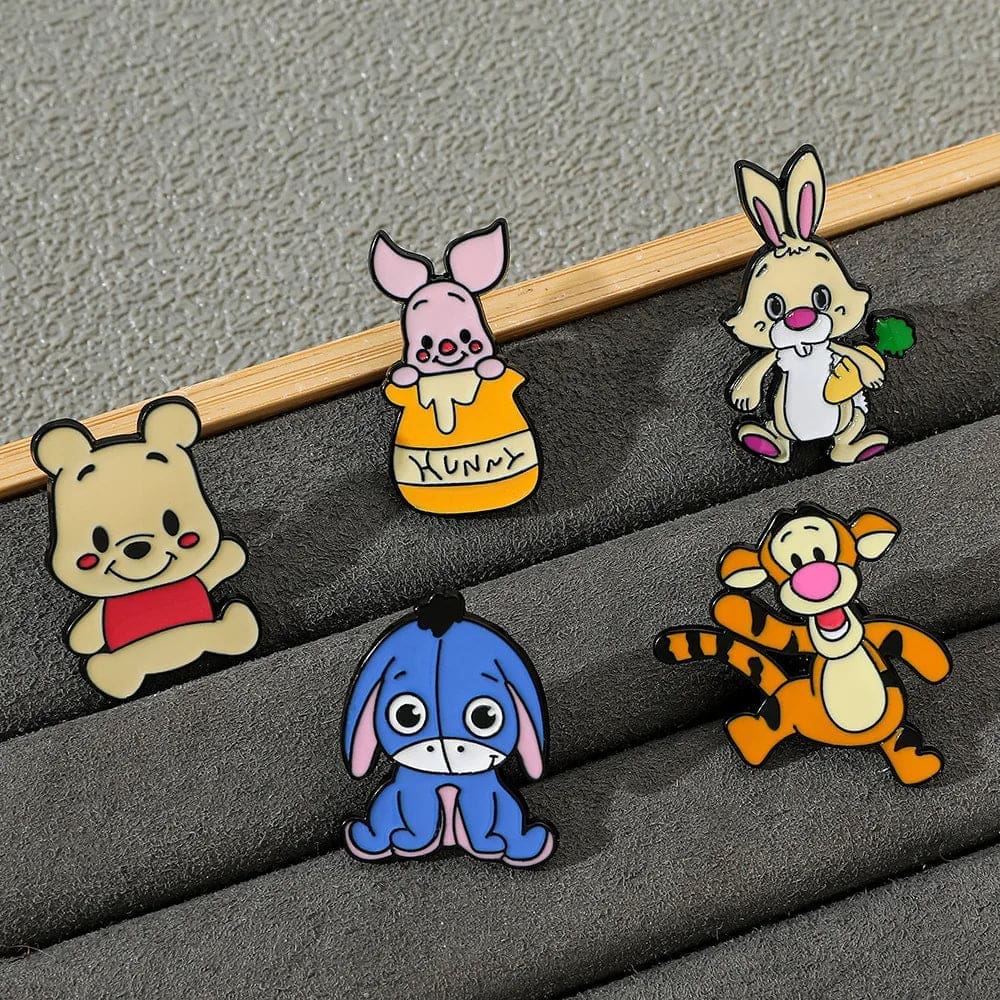 Winnie The Pooh 'Set of 5 Chibi Friends' Enamel Pin - Image 3