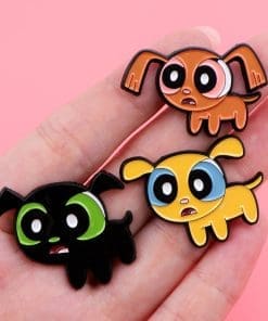 Alternative view of Powerpuff 'Dog Blossom' Enamel Pin