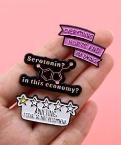 Alternative view of Self Love ‘Everything Hurts and I’m Dying 2.0’ Enamel Pin