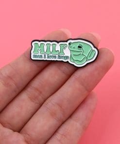 Alternative view of MILF 'Man I Love Frog' Enamel Pin