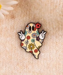 Alternative view of Floral Ghost 'Colorful Daisy' Enamel Pin