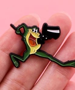 Alternative view of Dancing Funny Frog Enamel Pin