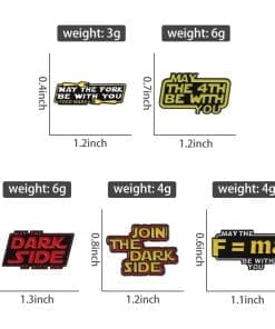Science Fiction Meme 'May the Dark Side Be With You' Enamel Pin - Image 3
