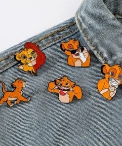 Alternative view of The Lion King 'Set of 5 Funny Simba' Enamel Pin