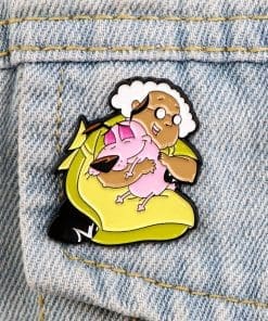 Alternative view of Courage the Cowardly Dog ‘Muriel Love Courage’ Enamel Pin