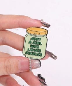 Alternative view of Pickle Jar 'Just A Girl Who Loves Pickles' Enamel Pin