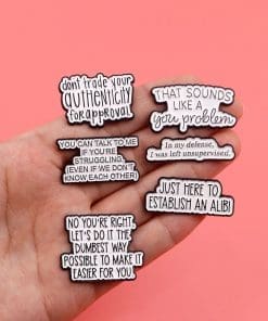 Alternative view of In My Defense I Was Left Unsupervised 2.0 Enamel Pin