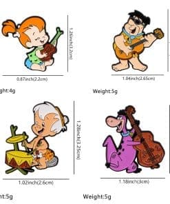 The Flinstones 'Pebble | Ukulele Musician' Enamel Pin - Image 4