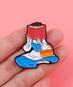 Alternative view of Beauty and The Beast ‘Belle Reading’ Enamel Pin