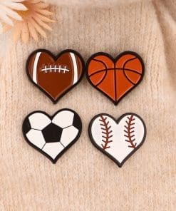Alternative view of Sport Lovers 'Baseball Heart' Enamel Pin