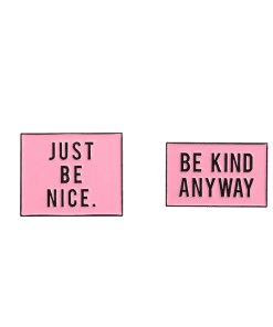 Inspirational 'Set of 2 Good Phrases' Enamel Pin