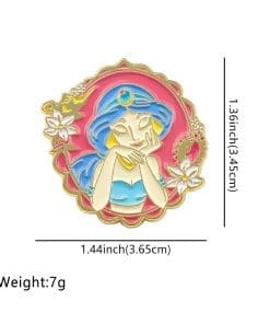 Alternative view of Fairy Tale Princess 'Jasmine' Enamel Pin
