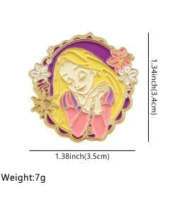 Alternative view of Fairy Tale Princess 'Rapunzel'Enamel Pin