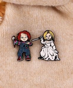 Child’s Play ‘Bride of Chucky | Knife Chasing Enamel Pin - Image 4