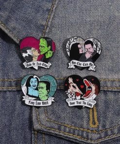 Alternative view of Addams Family 'Mon Cher Cara Mia' Enamel Pin