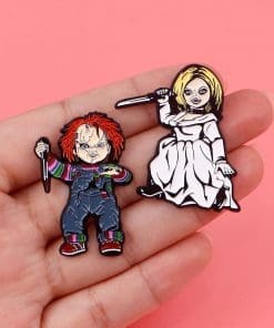 Child’s Play ‘Bride of Chucky | Knife Chasing Enamel Pin - Image 3